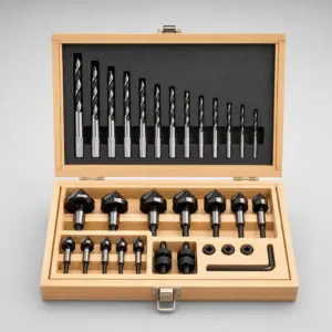23pcs Woodworking Chamfer Drilling Tool Set
