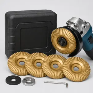 Pomsare Angle Grinder Wood Carving Disc Set